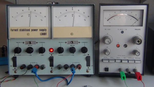 Old linear bench power supplies by Farnell and Phillips
